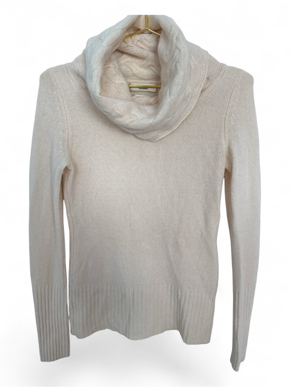 Banana Republic 100% Cashmere Cowl Neck Sweater Cream Ivory XS Women’s